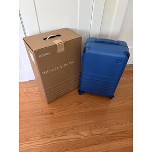 New Monos Simon Miller Hybrid Carry-On Plus Ocean Blue Luggage New In Box